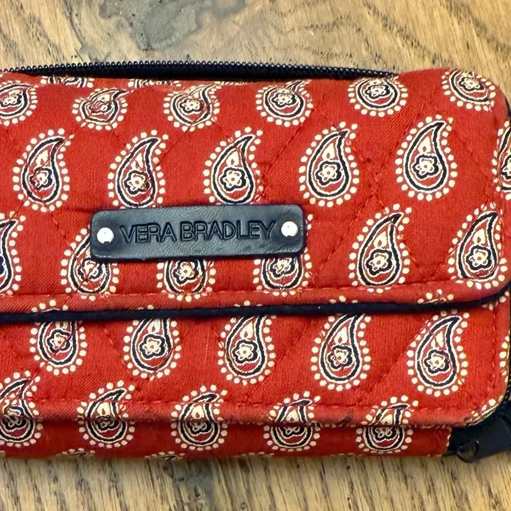 Vera Bradley Red Paisley Wallet/Crossbody